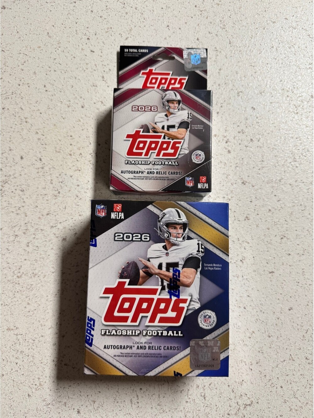 2026 Topps Flagship Football Mega Box + Hanger Box Bundle SEALED